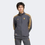 adidas Manchester United Terrace Icons Erkek Koyu Gri Fermuarlı Sweatshirt