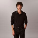 Calvin Klein Supima Cotton Solid Erkek Siyah Polo