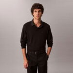 Calvin Klein Supima Cotton Solid Erkek Siyah Polo