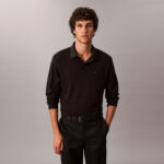 Calvin Klein Supima Cotton Solid Erkek Siyah Polo