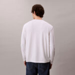 Calvin Klein Standard Logo Crew Erkek Beyaz T-Shirt