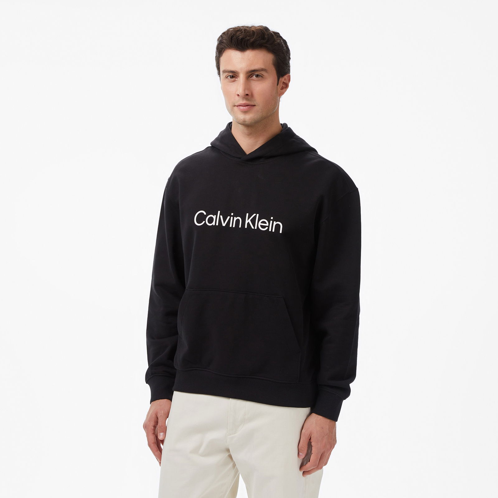 4Cf563Ef-4Dd7-4639-91E8-9E0600B4B734_Size2000X2000_Cropcenter Calvin Klein Standard Logo Terry Erkek Siyah Sweatshirt