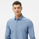 Calvin Klein Poplin Stretch Slim Erkek Lacivert Gömlek