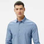 Calvin Klein Poplin Stretch Slim Erkek Lacivert Gömlek