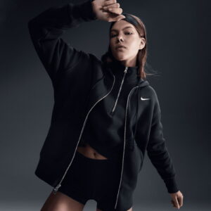 Nike Sportswear Phoenix Fleece Oversize Hoodie Kadın Siyah Eşofman Üstü