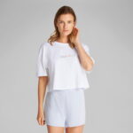 Calvin Klein Cotton Boxy Crop Pride Kadın Beyaz T-Shirt