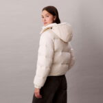 Calvin Klein Essential Midweight Puffer  Kadın Beyaz Ceket