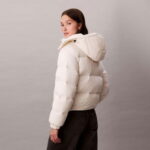 Calvin Klein Essential Midweight Puffer  Kadın Beyaz Ceket