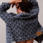 Calvin Klein 90S Indigo Emblem Jacquard Truck Erkek Mavi Ceket