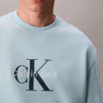 Calvin Klein Terry Monologo  Erkek Mavi Sweatshirt