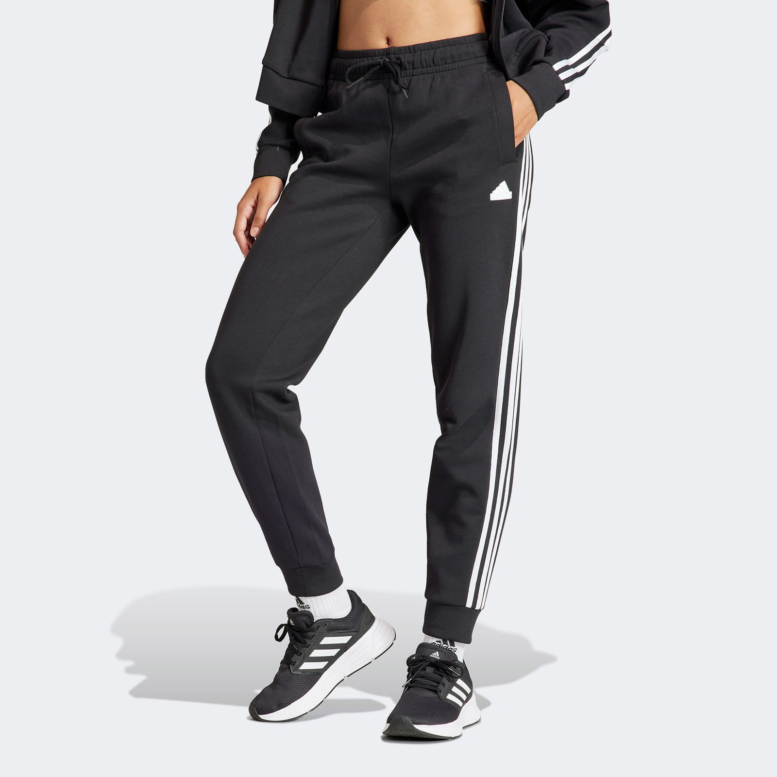 58Ba0894-450D-4Cd9-Ab28-E21383958F91_Size2000X2000_Cropcenter Adidas Future Icons 3 Stripes Kadın Siyah Günlük Eşofman Altı