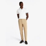 Tommy Hilfiger Flag Cuff Slim Fit Erkek Beyaz Polo