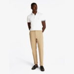 Tommy Hilfiger Flag Cuff Slim Fit Erkek Beyaz Polo