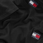 Tommy Jeans Reg Waist Tie Badge Ext Kadın Siyah T-Shirt