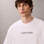 Calvin Klein Standard Logo Crewnk  Erkek Beyaz T-Shirt