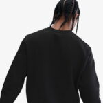 Nike Sportswear Club Graphic Fleece Crew Erkek Siyah Sweatshirt