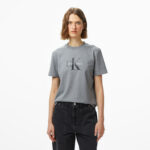 Calvin Klein Hero Classic Monologo Cneck Kadın Gri T-Shirt