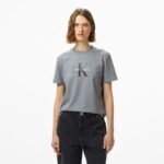 Calvin Klein Hero Classic Monologo Cneck Kadın Gri T-Shirt