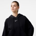 Nike Sportswear Phonnex Fleece Oversize  Hoodie Kadın Siyah Sweatshirt