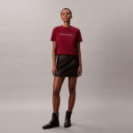 Calvin Klein Logo Classic   Kadın Kırmızı T-Shirt