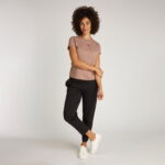 Calvin Klein Slim Kadın Kahverengi T-Shirt