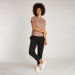 Calvin Klein Slim Kadın Kahverengi T-Shirt