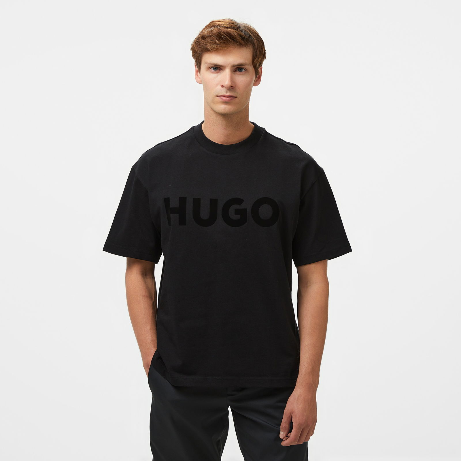 6B0166F4-Bce1-479C-8F62-65E0Fc181F19_Size2000X2000_Cropcenter Hugo Dinkee Erkek Siyah T-Shirt