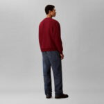 Calvin Klein Terry Monogram  Erkek Kırmızı Sweatshirt