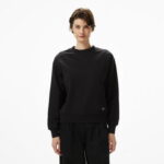 Calvin Klein Badge Logo Terry Crew Kadın Siyah Sweatshirt