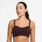 Nike Dri-Fit Zenvy Strappy Kadın Bordo Bra