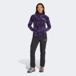 adidas Terrex Multi Printed Full Zip Fleece Kadın Mor Yürüyüş Polar