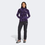 adidas Terrex Multi Printed Full Zip Fleece Kadın Mor Yürüyüş Polar
