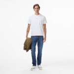 Calvin Klein Stretch Cotton Pique Nano Erkek Beyaz T-Shirt