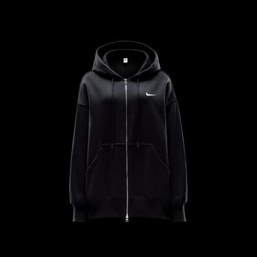 77Cb1A5B-79C7-407F-B44B-A49C35B8D92F_Size375_Croptop Nike Sportswear Phoenix Fleece Oversize Hoodie Kadın Siyah Eşofman Üstü