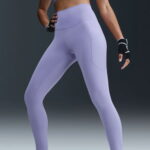 Nike One Dri-Fit 7/8 Kadın Mor Tayt