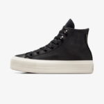 Converse Chuck Taylor All Star Lift Unisex Siyah Deri Platform Sneaker