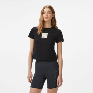 Calvin Klein Front Photo Graphic Baby Kadın Siyah T-Shirt