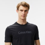 Calvin Klein Raised Line Logo Erkek Siyah T-Shirt