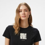 Calvin Klein Front Photo Graphic Baby Kadın Siyah T-Shirt