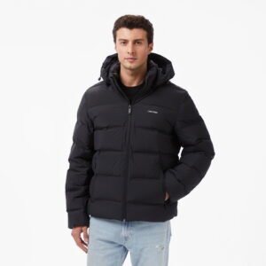 Calvin Klein Quilted Bonded Channel Erkek Siyah Mont