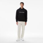 Calvin Klein Standard Logo Terry Erkek Siyah Sweatshirt