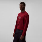 Calvin Klein Terry Monologo  Erkek Kırmızı Sweatshirt