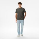 Calvin Klein Classic Monogram Erkek Gri T-Shirt