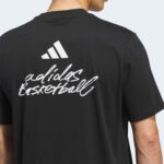 adidas Basketball Grafik Erkek Siyah Basketbol T-Shirt