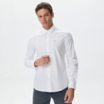 پیراهن سفید مردانه باریک پوپلین استرچ Calvin Klein - تصویر 26