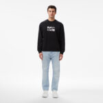 Calvin Klein Terry Bold Graph Erkek Siyah Sweatshirt