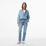 Calvin Klein Relaxed Linen Denim Aaron Kadın Mavi Gömlek