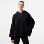Nike Sportswear Phonnex Fleece Oversize  Hoodie Kadın Siyah Sweatshirt