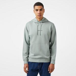 Calvin Klein Jeans Grid Monogram Erkek Gri Hoodie