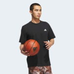 adidas Basketball Grafik Erkek Siyah Basketbol T-Shirt